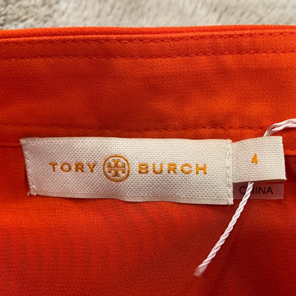 NWOT💝Tory Burch Stella Midi Skirt in Spicy Orange - Picture 9 of 12